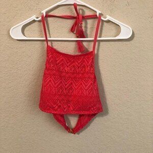 Joe Boxer Bikini Top Halter Lace Tassels